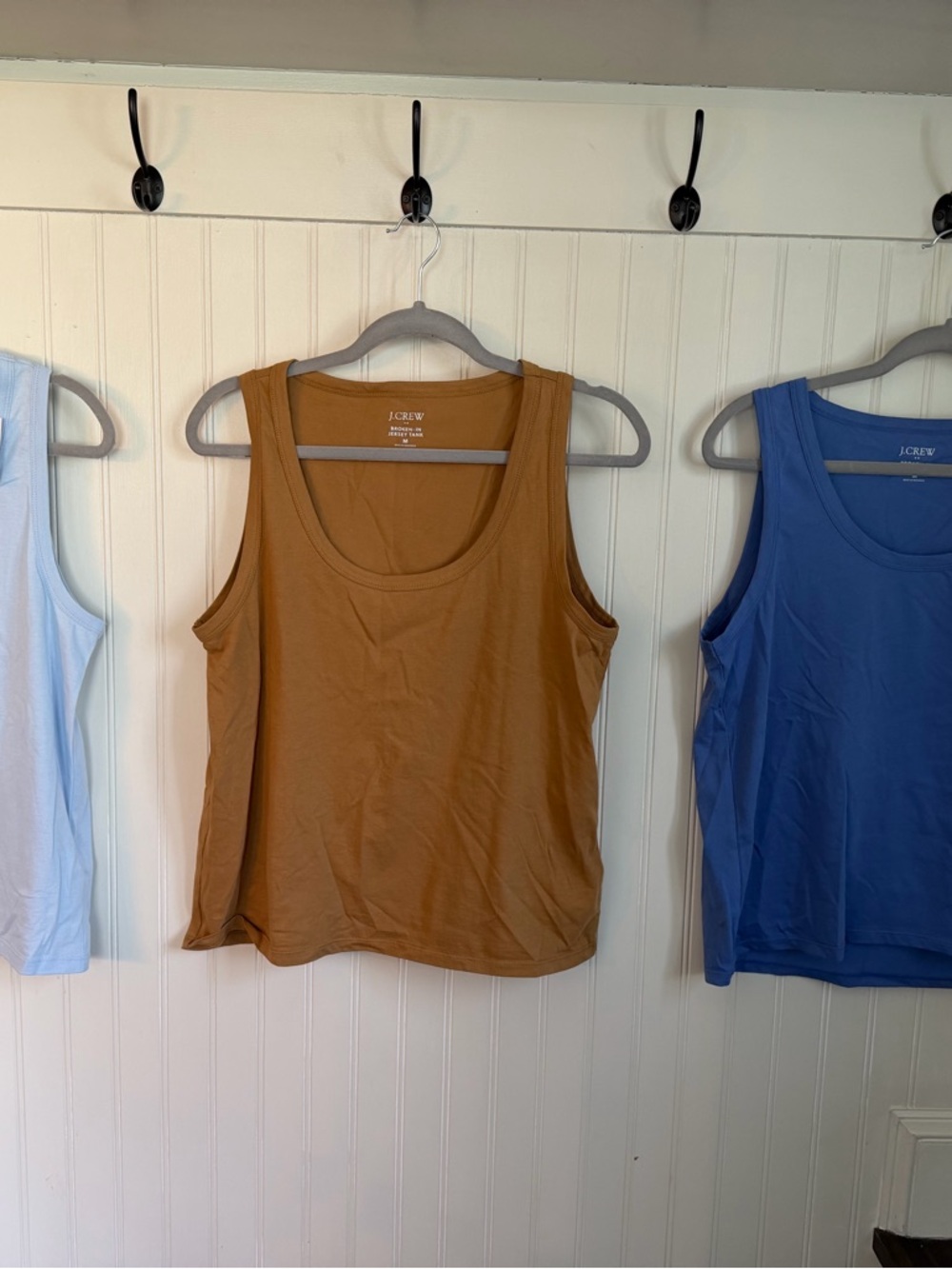 3 J. Crew Women’s Broken in Jersey Tank Top - Scoop Neck (Bundle)